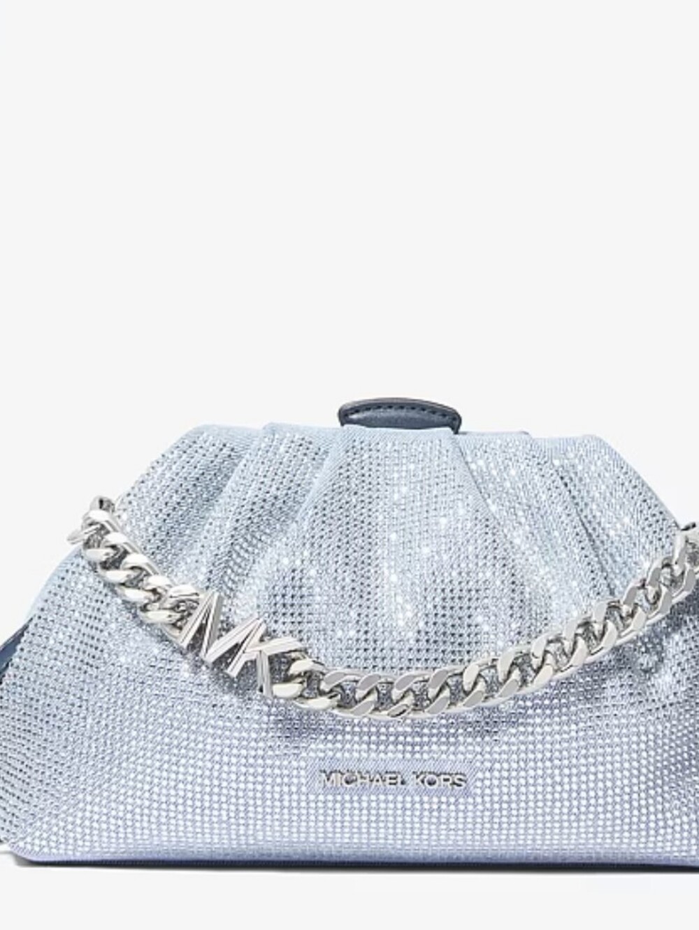 Michael Kors Nola Small Crystal Embellished Washed Denim Crossbody Bag